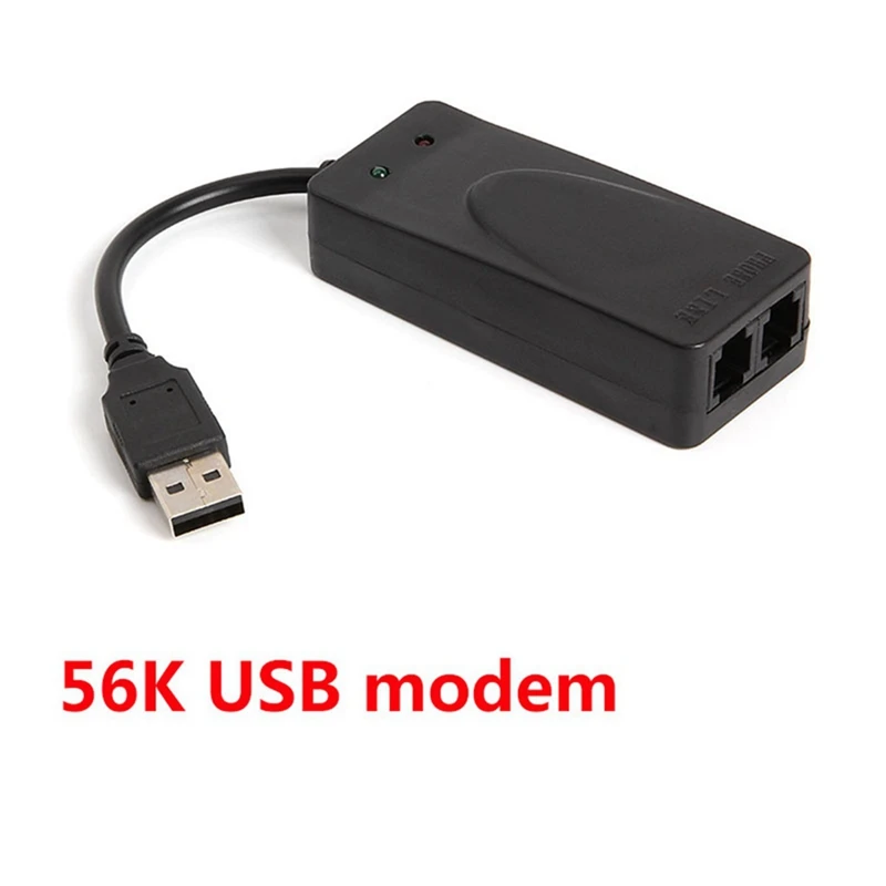 USB Fax Modem Dual Port USB2.0 56K V.92 V.90 External Modem Driver for Win 7 8 10 XP Receive Send Fax on Computer