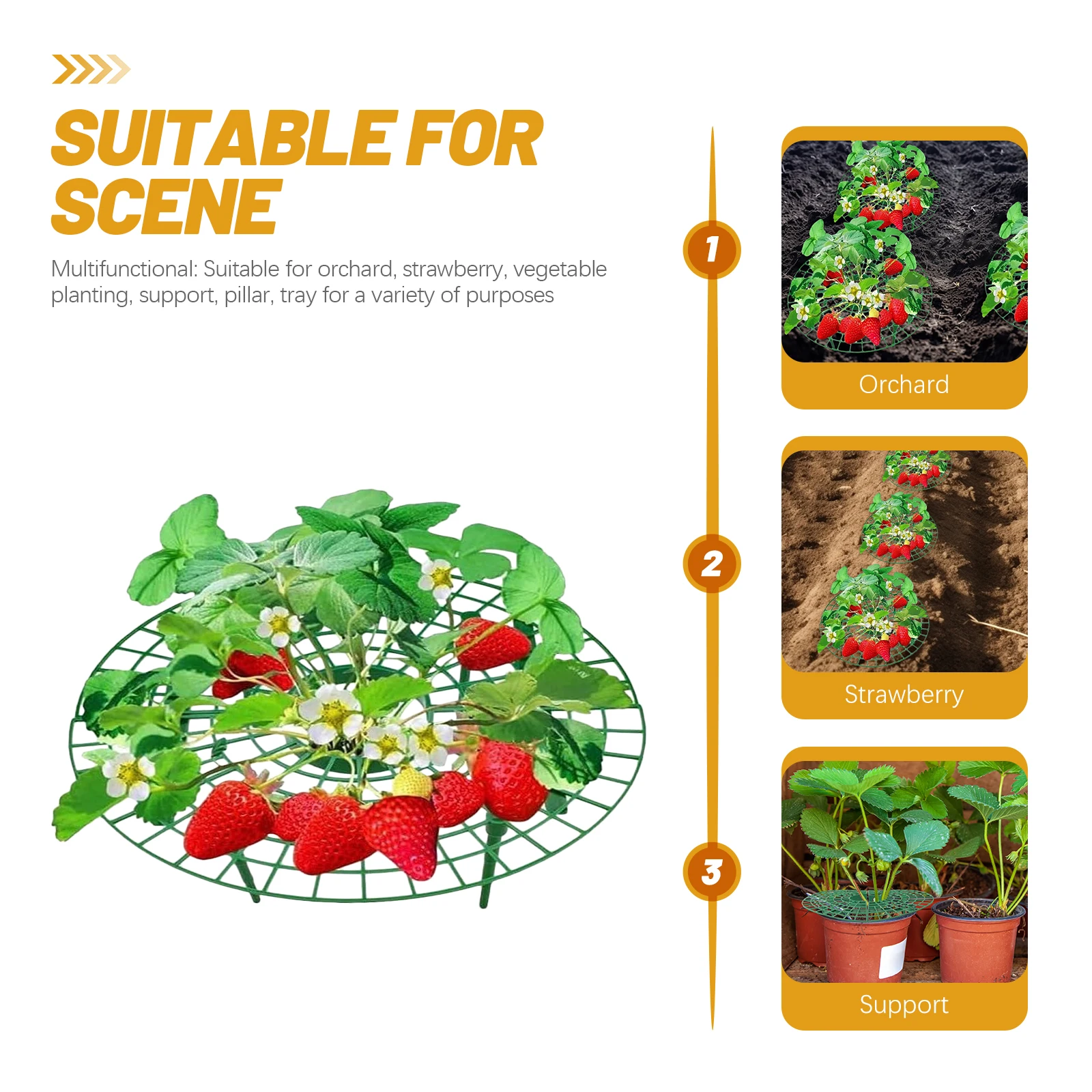 

6pcs Plant Climbing Bracket for Strawberry Vegetable Growth Support Tray Gardening Tools Planter Growing St Rack