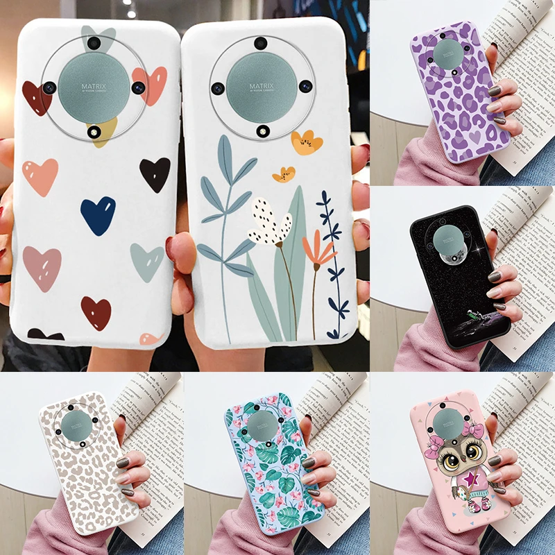 Love Heart Daisy Flowers For Honor X9a X9b X9 Magic5 Lite 5G Magic 6 5 4 Lite Case Silicone Soft Cute Cartoon Fundas Capa Shell