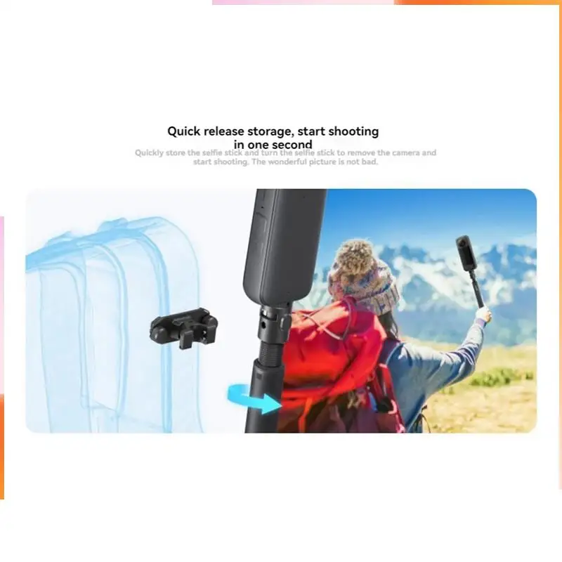 

A92Z Camera Hanger For Insta360 Selfie Stick Quick Release Hanger Belt Strap Carrying Strap Storage Sports Camera Accessories