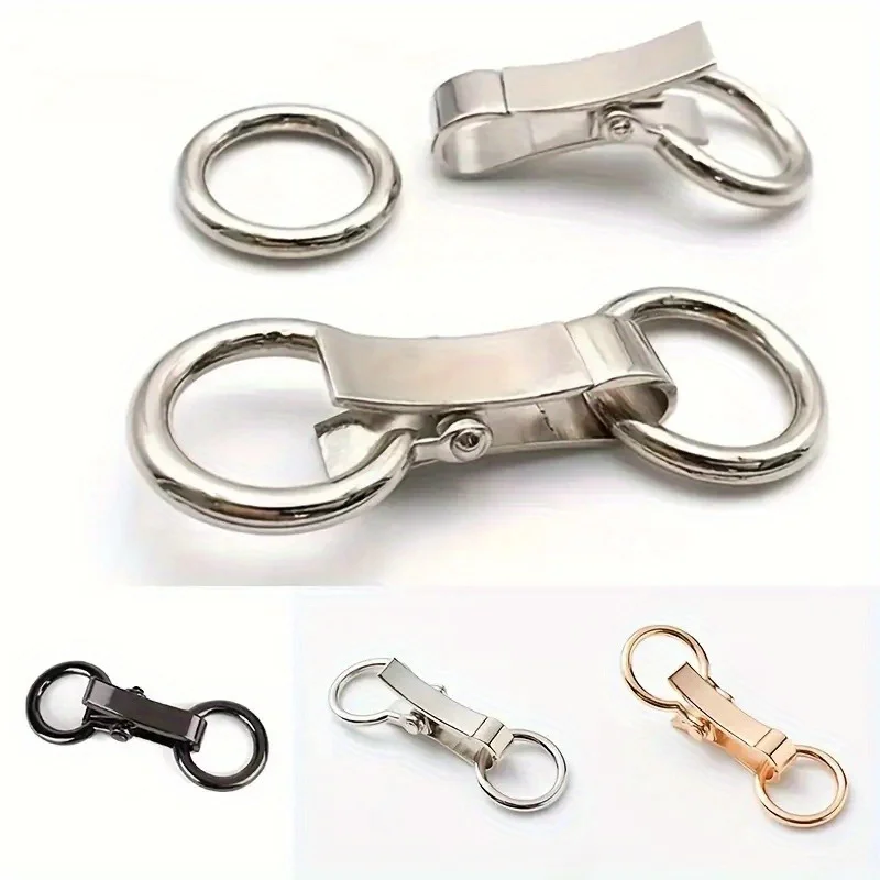 

3pcs Detachable Metal Decorative Buckle Fashion Coat Metal Buttons Durable Double Loop Belt Buckle Plastic Home Decoration