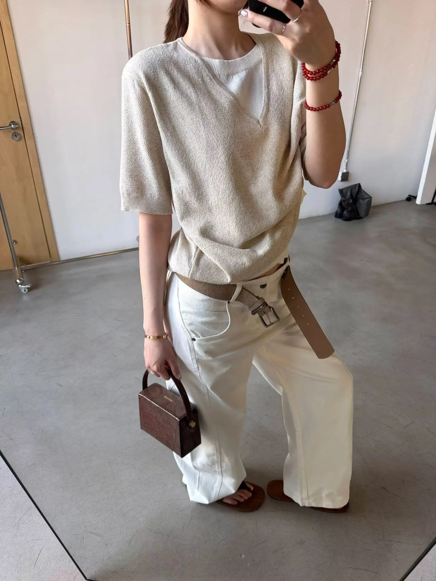

Unisex Short Sleeve Wide Fit Casual T-Shirt Summer Color Block Design Breathable Comfortable Skin-Friendly Polyester Top