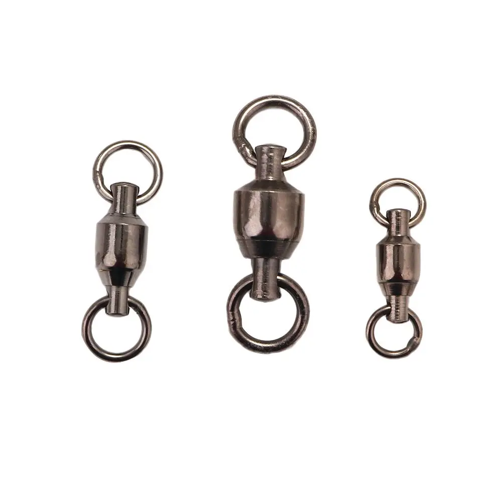 

Strong Fishing Accessories Stainless Steel Rolling With Double Rings Solid Ring Swivel Ring Fishing Connector Ball Bearing
