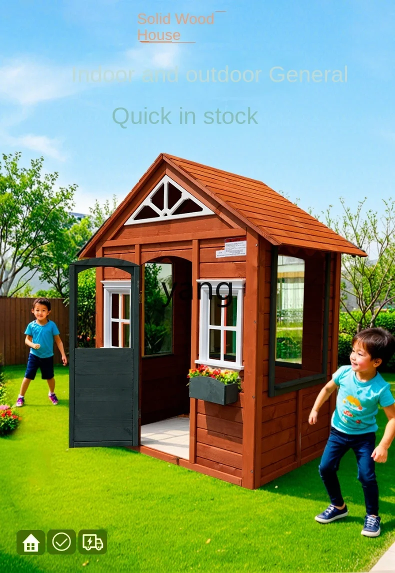 CX Outdoor Cabin Baby House Playing House Toy Cabin Balcony Outdoor Kids' Playhouse