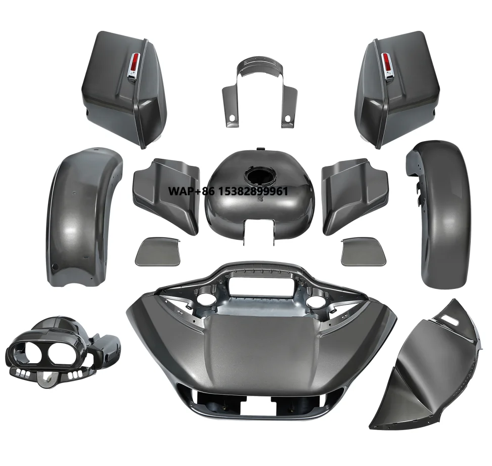 HR3 90100021 Industrial Gray & Silver Gray ABS Motorcycle Body Kit for CVO Road Street Glide 14-Up