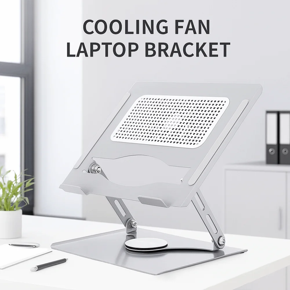 

360 ° Rotatable Cooling Fan Laptop Bracket Foldable Heat Dissipation Notebook Cooler Base Stand Portable Adjustable