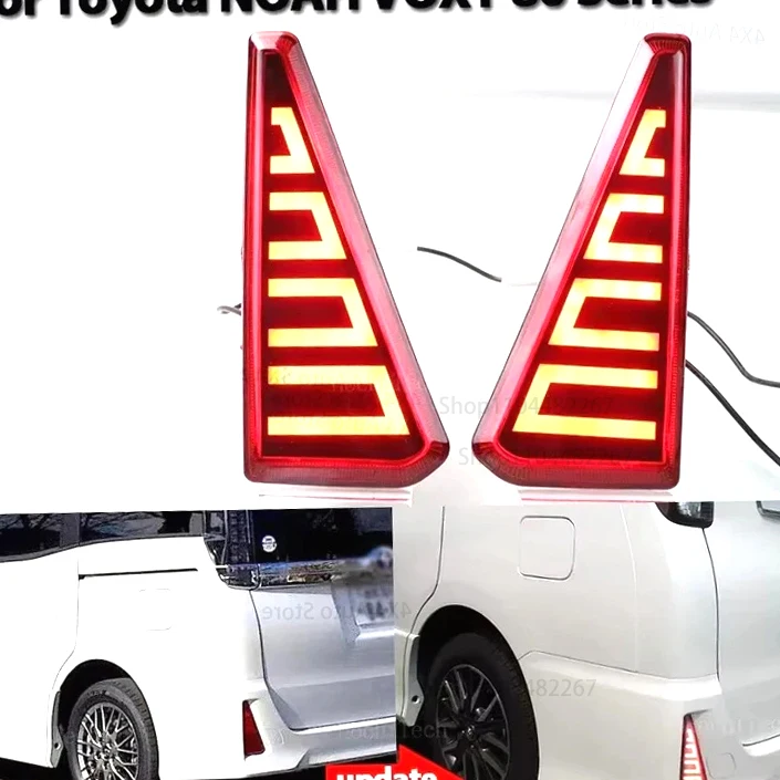 

For Toyota Noah Voxy 80 Series 2016-2019 Reflector Rear Tail Light LED Rear Bumper Light Auto Brake Light