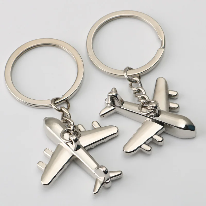 Metal Airplane Keychains Airbus Airliners Fighter Key Chain Helicopter Airplane Keyring 3D Aircraft Keychain Gift For Friend