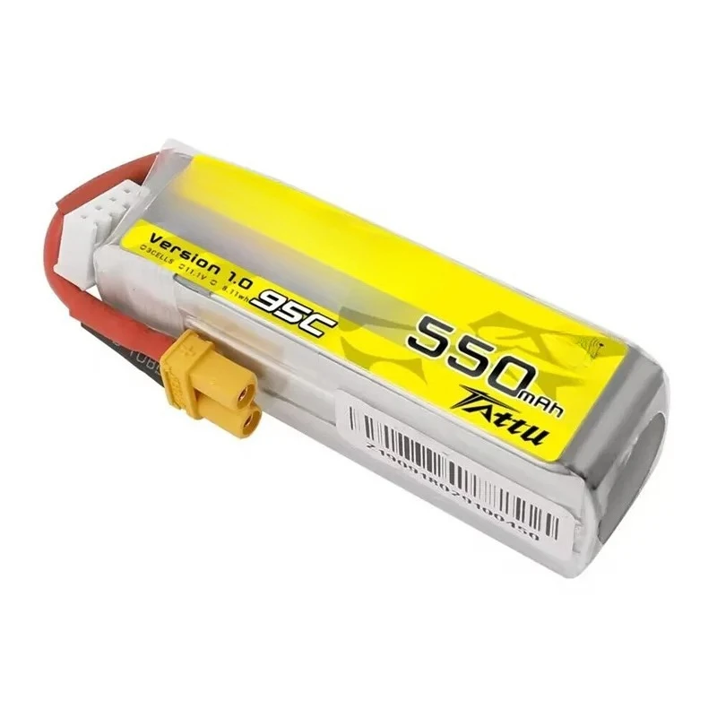 75C 95C 7.4/11.1/11.4V 1/2/3S يبو بطارية مع XT30 المكونات ل RC هليكوبتر كوادكوبتر FPV سباق الطائرة بدون طيار أجزاء 300/500/550mAh #5