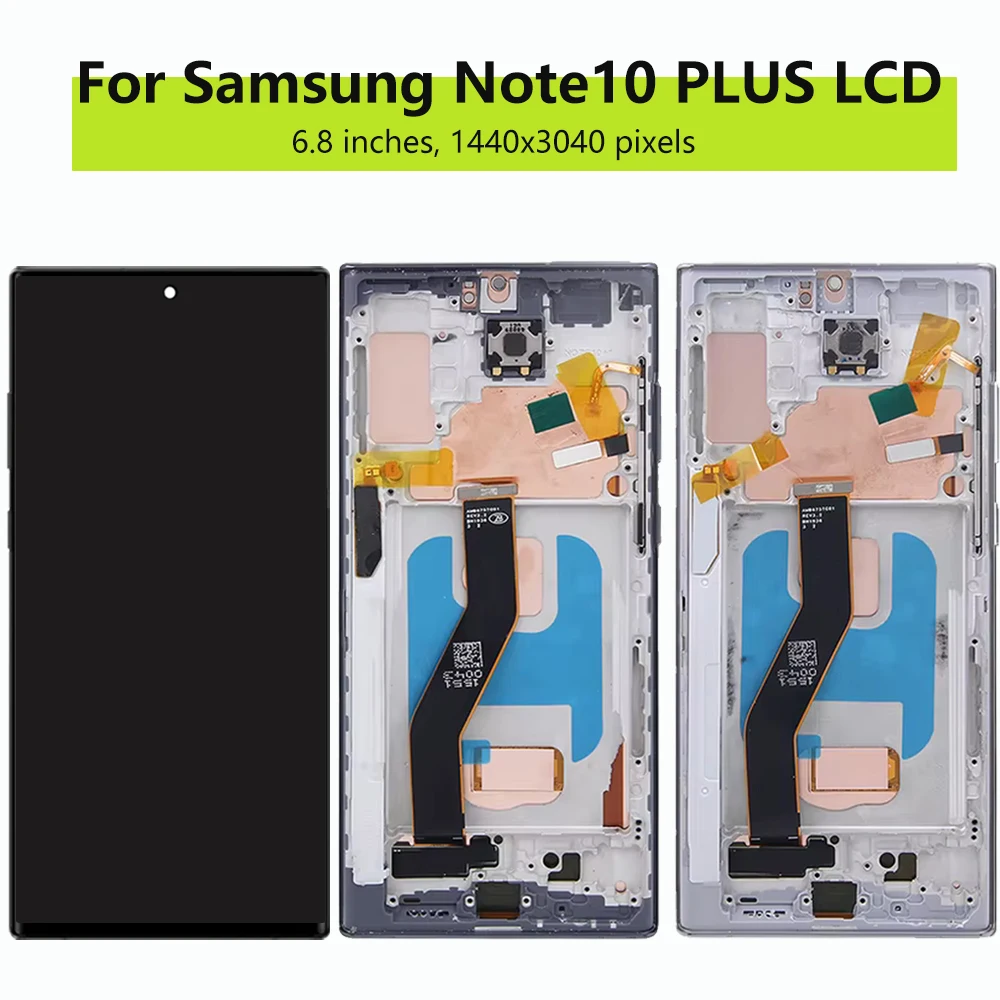 Display Screen for Samsung Galaxy Note10+ N975F N975F/DS Lcd Display Touch Screen Assembly with Frame Parts