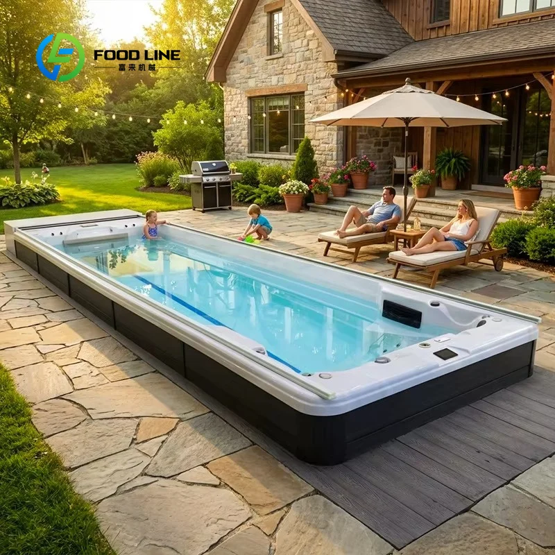 Professional Commercial Vacation Swim Spa Pool Custom Reinforced Sturdy Shell for Long-term High-frequency Resort Use