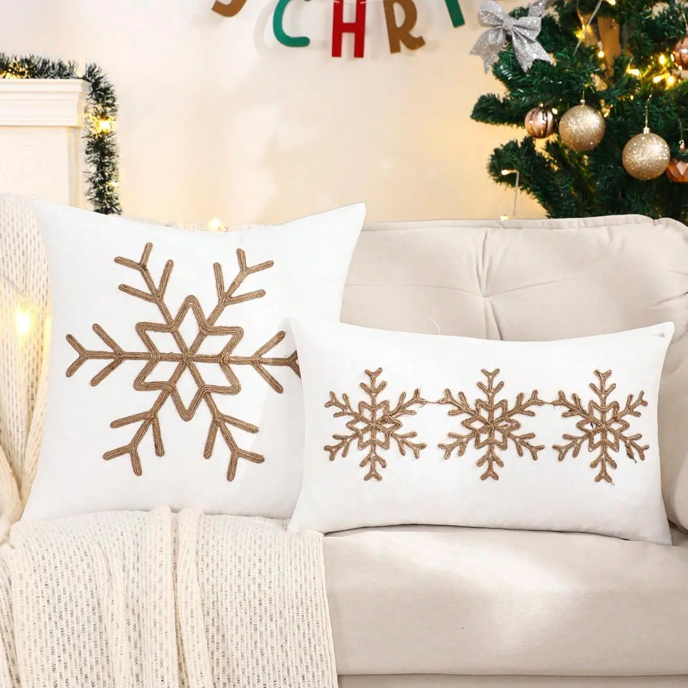 Hot-selling Christmas Decoration: Transparent Glitter Acrylic Snowflake Pendant Christmas Tree Window Display Decoration