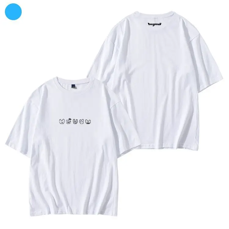 Nj Group Kpop Debut Birthday Aid Cartoon Around The Same Short-Sleeved T-Shirt Song Clothes Fashion T Shirt Pure Cotton Top