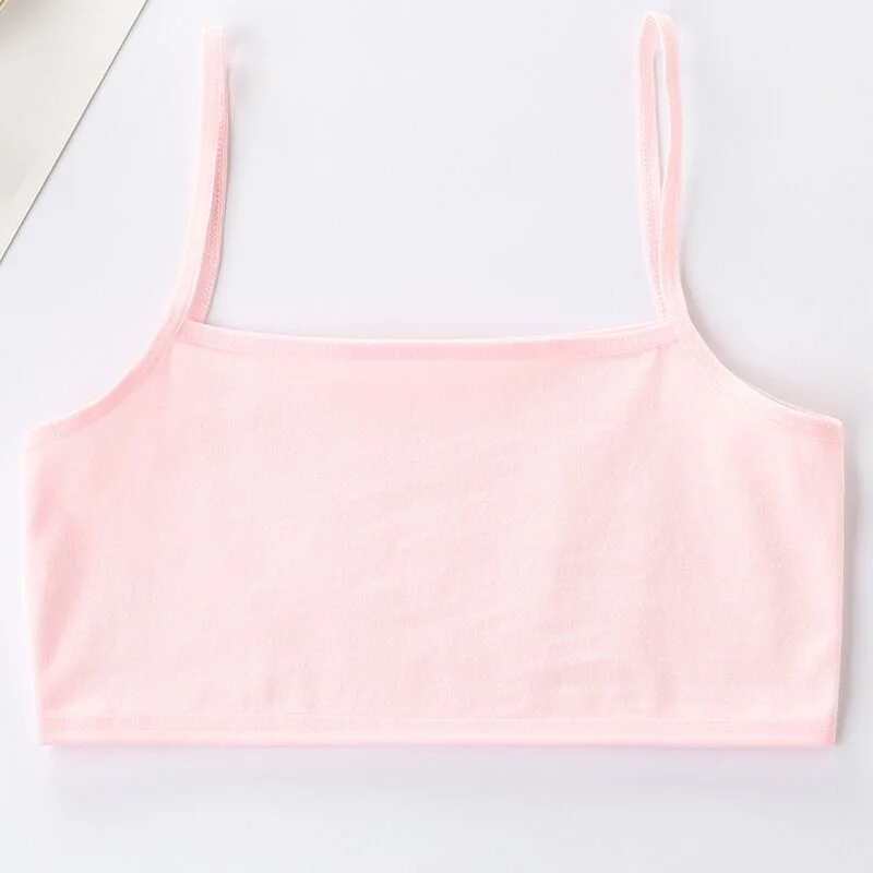 

Teenager Underwear Girl Bra Underwear Kid Thin Bra Cotton Cute Lingerie Student Ready Stock