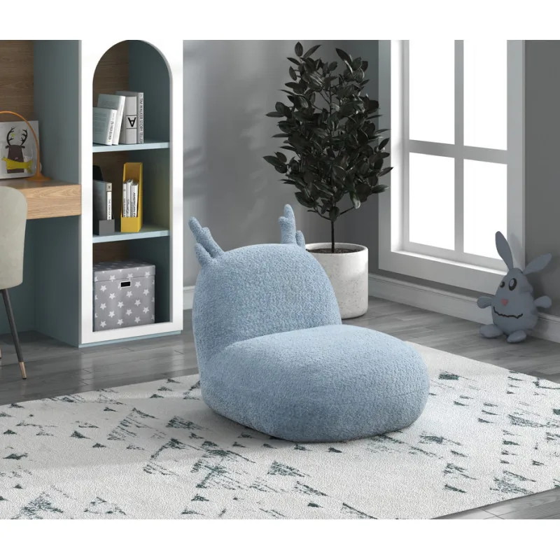 

Westino 21.5"W Blue Chenille Deer-Shaped Kids Chair