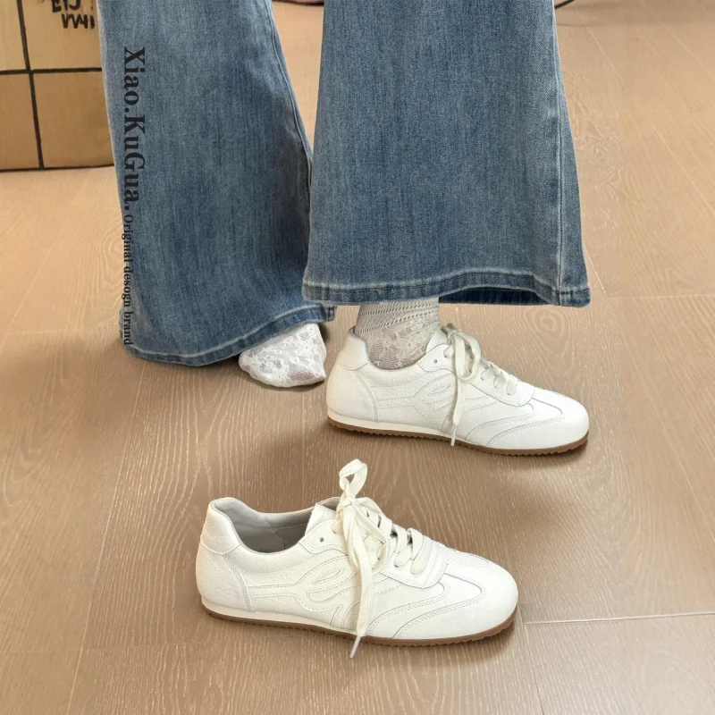 

Vintage White Sneakers for Women2025New Summer Versatile Soft Sole Forrest Gump Training Shoes Non-Slip Casual Sports Sneakers