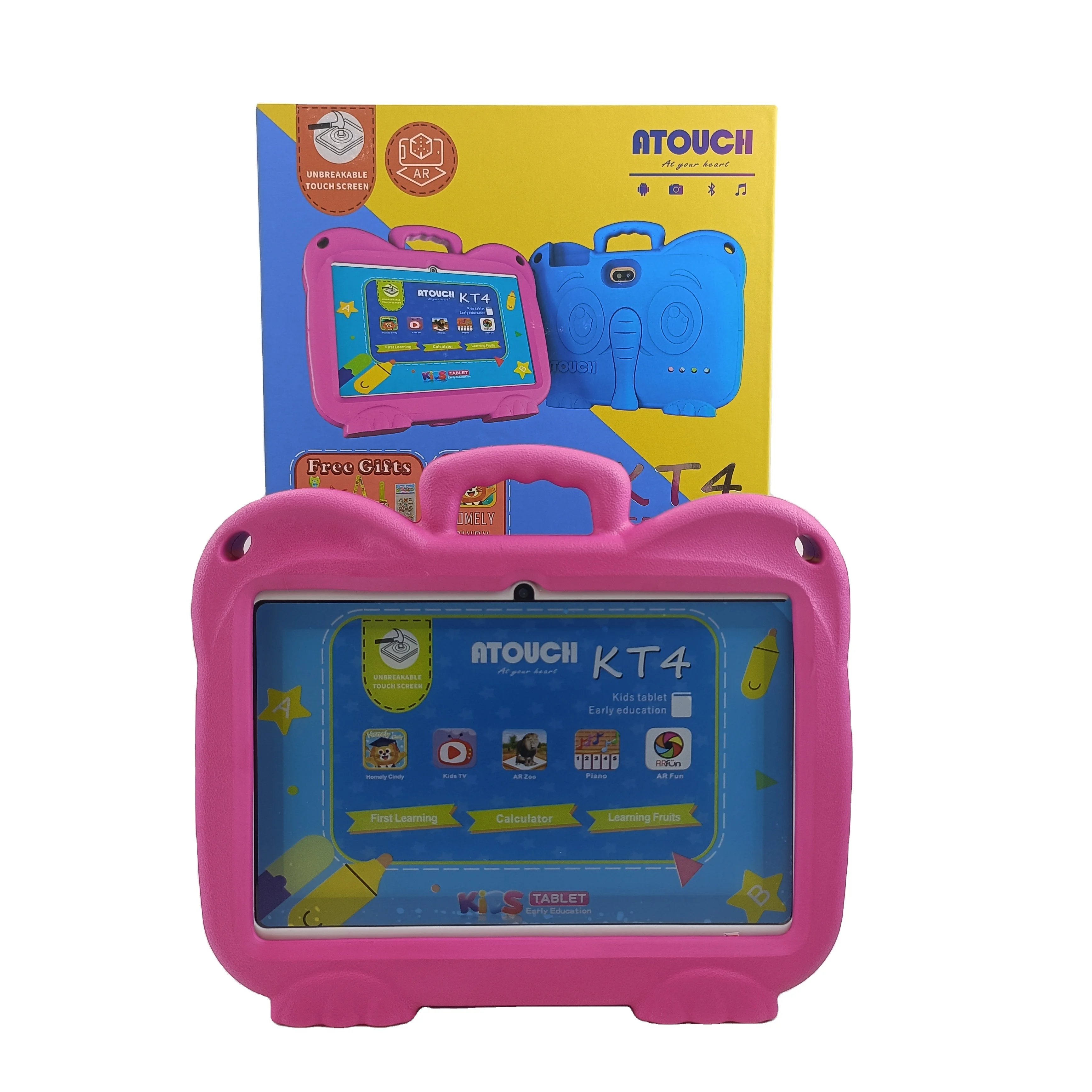 Hot Popular ATOUCH KT4 Tablette 7 Polegada Android 10 Tablet Software de Aprendizagem IWAWA KidsTablet PC Para Educação