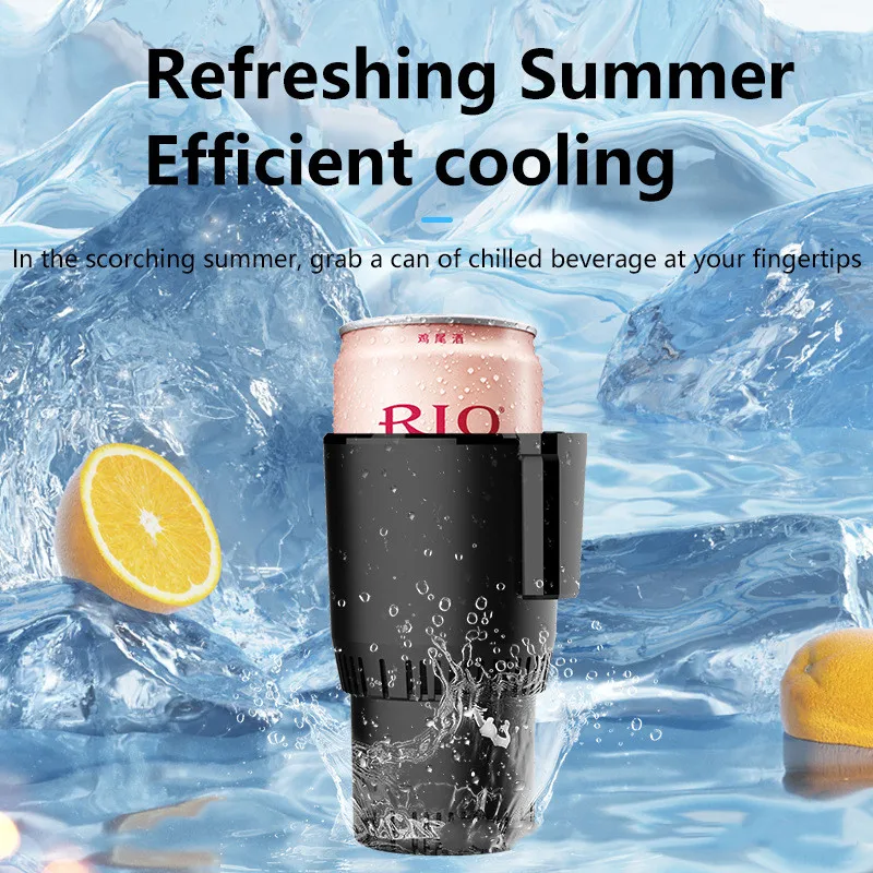 Car Refrigeration Cup Insulation Rapid Cooling Heating 12V Hot /Cold Cup Car Refrigerator Smart Cooling Quick Cooling Cup