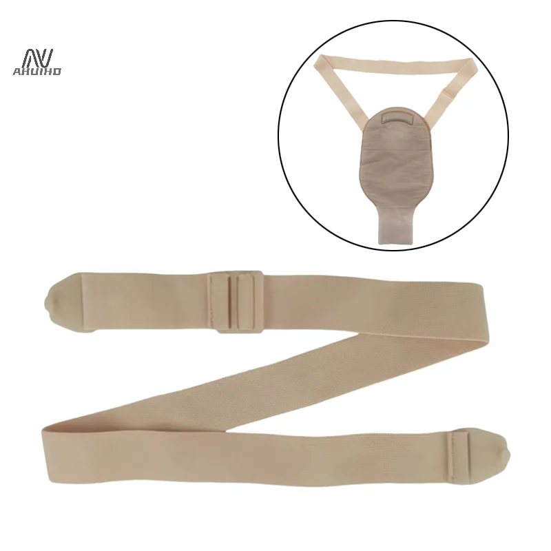 Adjustable Ostomy Belt Fistula Bag Strap Supporting Straps Anal Bag Elastic Strap Pocket Fixed Waist Belt