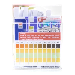 Papier de test PH0-14 de laboratoire domestique, bandelettes de test de PH, indicateur scientifique Litmus, test d'acide alcalin, mètre de test de PH, 100 pièces