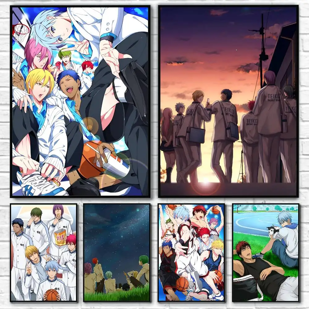 Pósteres de Anime K-Kuroko No B-Basket, impresión HD, decoración artística de pared vintage para el hogar, sala de estudio