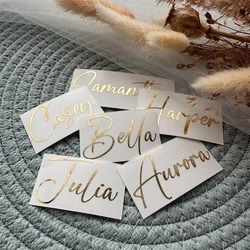 Personalized Vinyl Name Stickers Custom Wedding Party Stickers Favors and Decor For Gift Box Birthday Water Bottle Glasse Cup