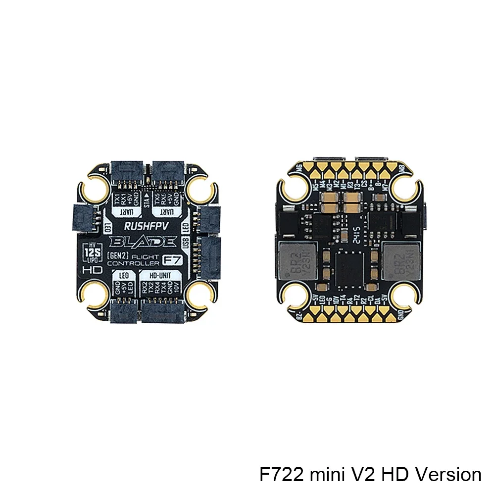 Rushfpv راش بليد F722 وحدة تحكم في الطيران الصغيرة التناظرية/الرقمية ث/ Am32 4in1 60a Esc المكدس 20x20 مللي متر ل Rc Fpv سباق الطائرة بدون طيار