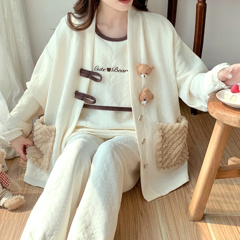 

Pajama Sets For Couples Women Spring Drawstring Friendly Kawaii Casual Modern Silk Sleep Set Homeclothes Night Home Comfortable