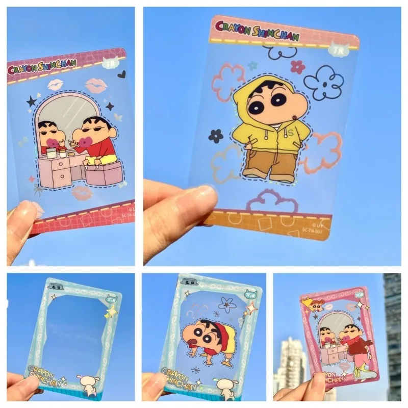 

Crayon Shin chan Christmas New Style Transparent Card Anime Compatibility with Blue Sky Photo Check in Collection Birthday Gift