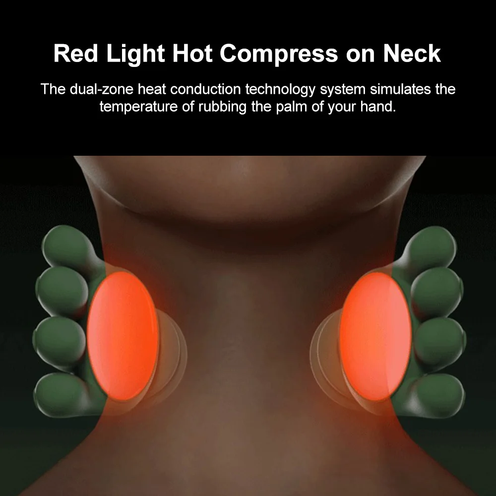 Wireless Neck Cervical Trapezius Kneading Massage Shawl 4D Bionic Finger Neck Shoulder Massager Brushless Motor Neck Masajeador