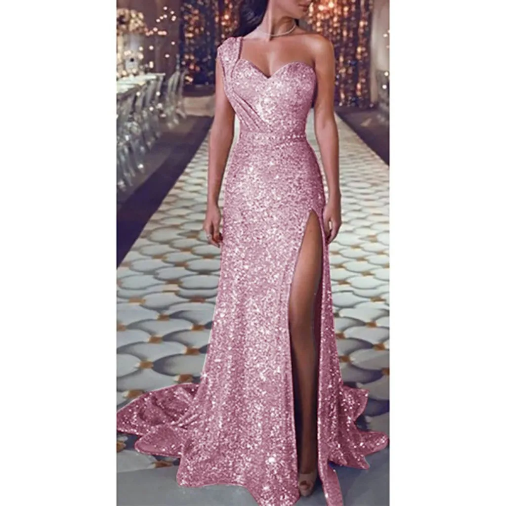 Prom Bridesmaid V Party Gold Long Neck Dress Women Evening Sexy Gown Sequin Sexy Dress Evening Dress Dresses For Women 2024