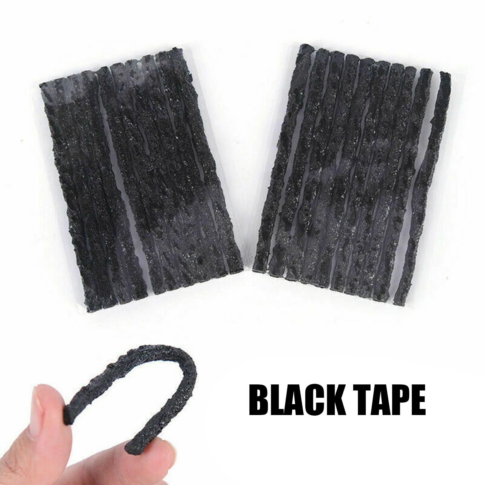 50Pcs 10cm Car Tubeless Tire Repair Rubber Strips for Auto Motorcycle Vacuum Tyre Puncture Emergency Plugs Seal Tape Repair Tool