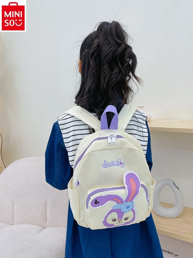 Tas ransel anak laki-laki dan perempuan, tas buku kartun Disney stroberi Beruang Salju Putih, tas ransel ringan dan serbaguna