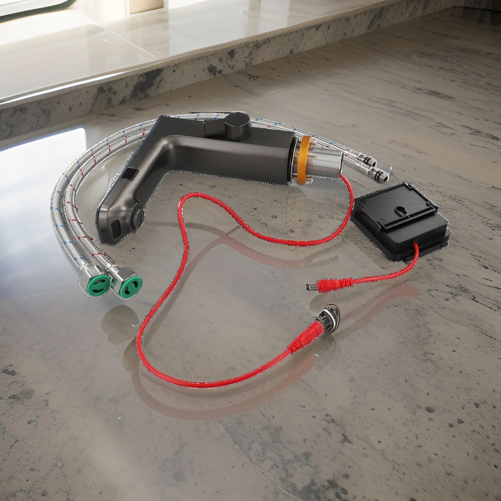 

Commercial Water Mixer Tap Pure Copper Base Sensor Control Faucet Automatic Basin Faucet Bathroom Tap Blister Fast