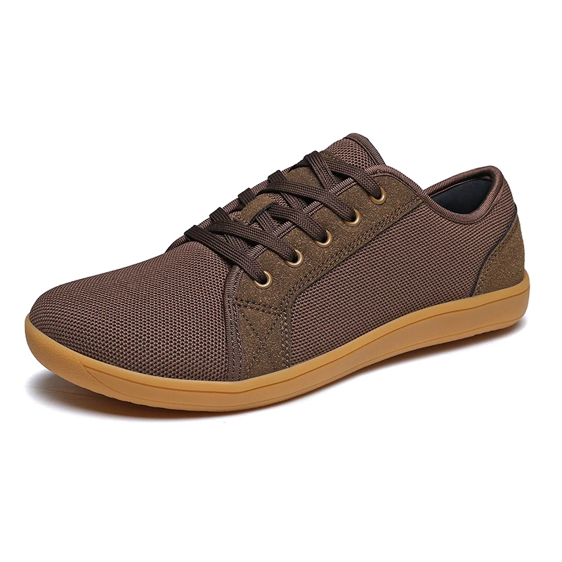 

New Wide Toe Shoes for Men Breathable Mesh Casual Sports Shoes Women's Minimalist Sneakers Zero Drop Lace Up Walking Shoes
