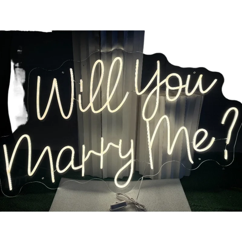 Customized neon sign letters for hot selling wedding proposal ceremonies, suitable for floral arches