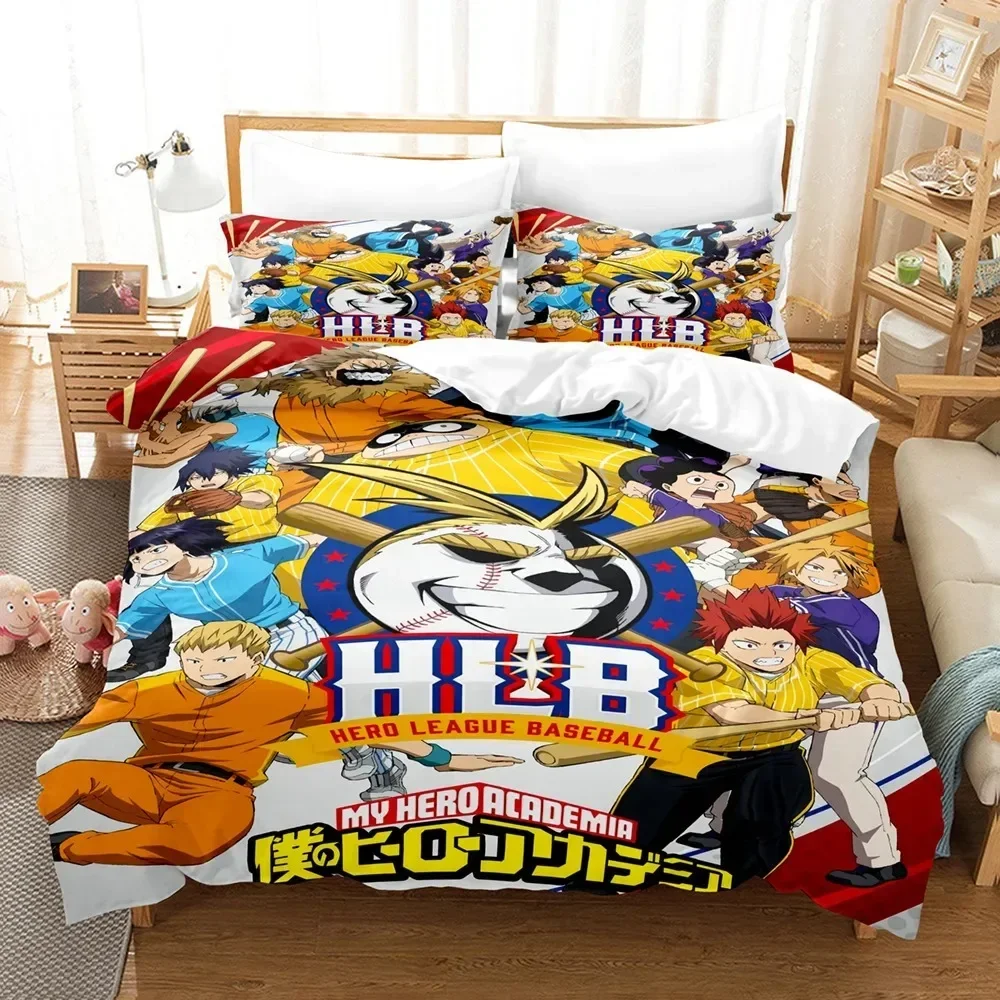 My  Hero Academia Bedding Set Japan Anime Comfortable Quilt Cover Single Double Queen Twin Full Size Duvet Cover Teens Bed Linen
