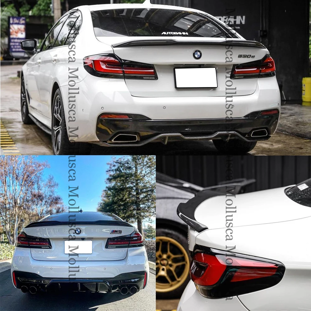 For BMW 5 Series G30 G38&M5 F90 PSM/CS/DA Style Carbon fiber Rear Spoiler Trunk wing 2016-2023 525i 530i 540i 550i 520d 530d