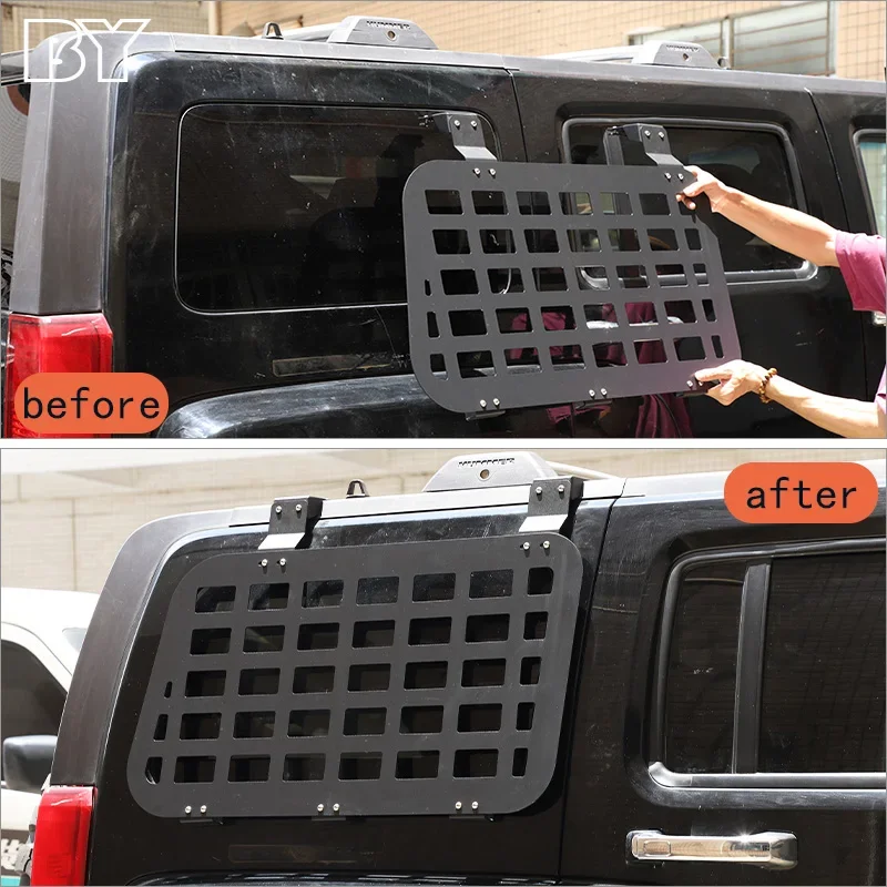 For Hummer H3 2005-2009 aluminum alloy Car Trunk Bilateral Bag Rack Car Luggage Rack Storage Rack Auto Accessories