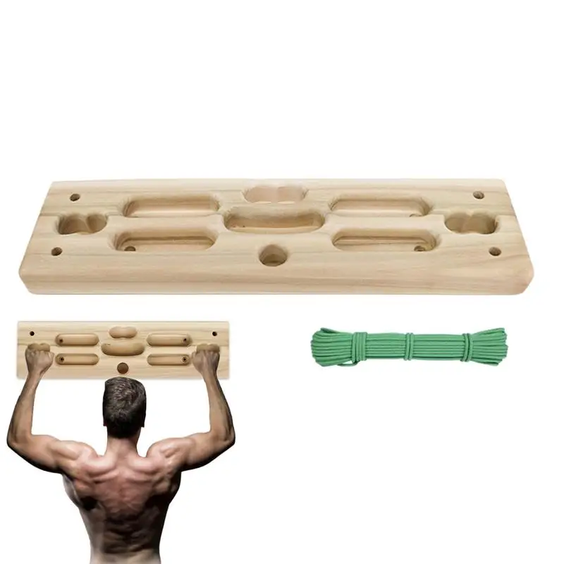 

Suspend Board For Climbing Wood Portable Hangable Climbing Hangboard Hand Grip Strengthener Rock Climbing Fingerboard With