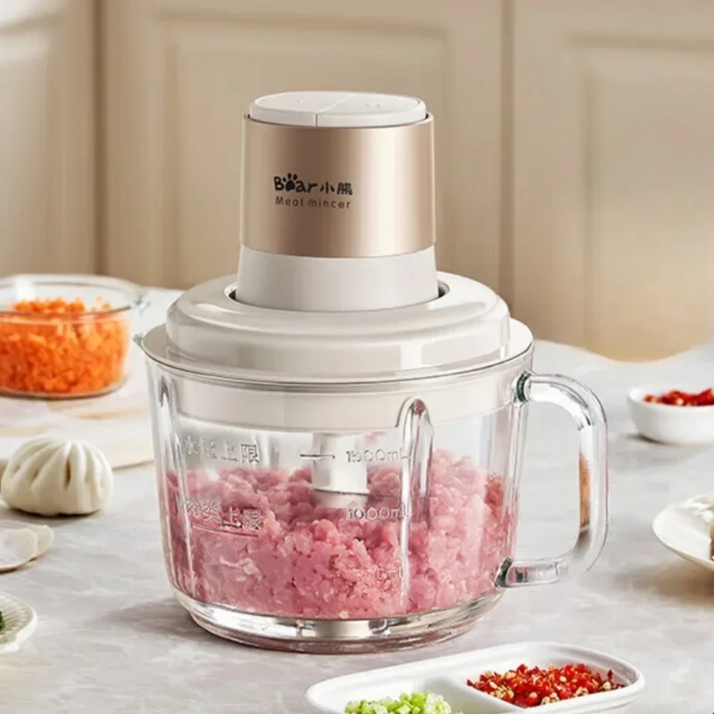 

【Best-selling】220V 2L Multifunctional Electric Meat Grinder For Home Use Easy-Clean Dual Speed Adjustment,vegetables Food Choppe