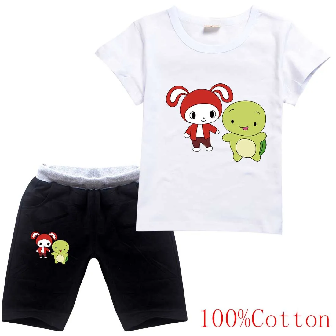 JJ Mikey Maizen Girls Boys Clothes Set Summer Kids Tshirt Pants Casual Sport Suits 2pcs Maizen JJ T-shirt Tracksuit Outfits