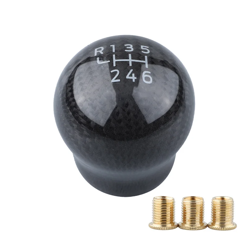 6 Speed Car Racing RS ST Carbon Fiber Gear Shift Knob for Ford Focus ST RS Fiesta ST RS Gear Shift Knob Replace Car Accessories