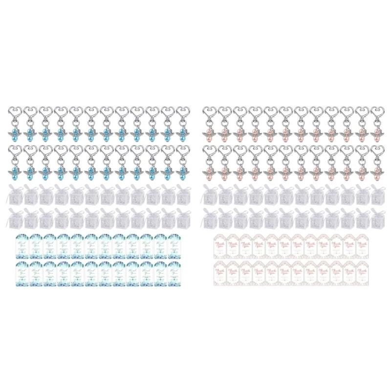 

24 комплекта, брелки для ключей на крещение, коробка конфет, бирки с благодарностью, возвращение гостя для детского душа, душа,