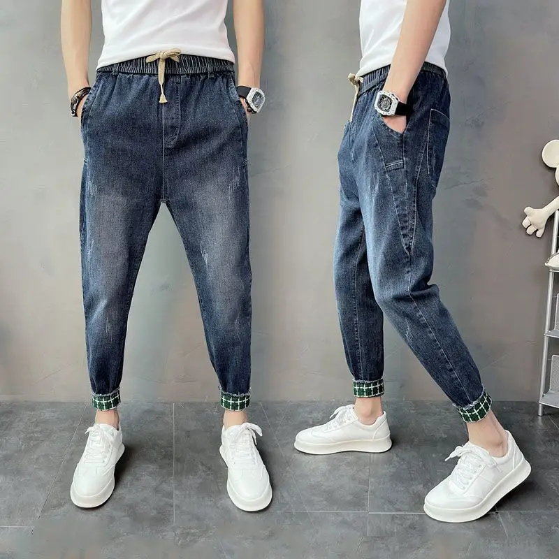 

Korean Fashion Harem Jeans Men High Quality Loose All-match Male Jean Trousers 2024 Spring Autumn Trend Straight Leg Denim Pants