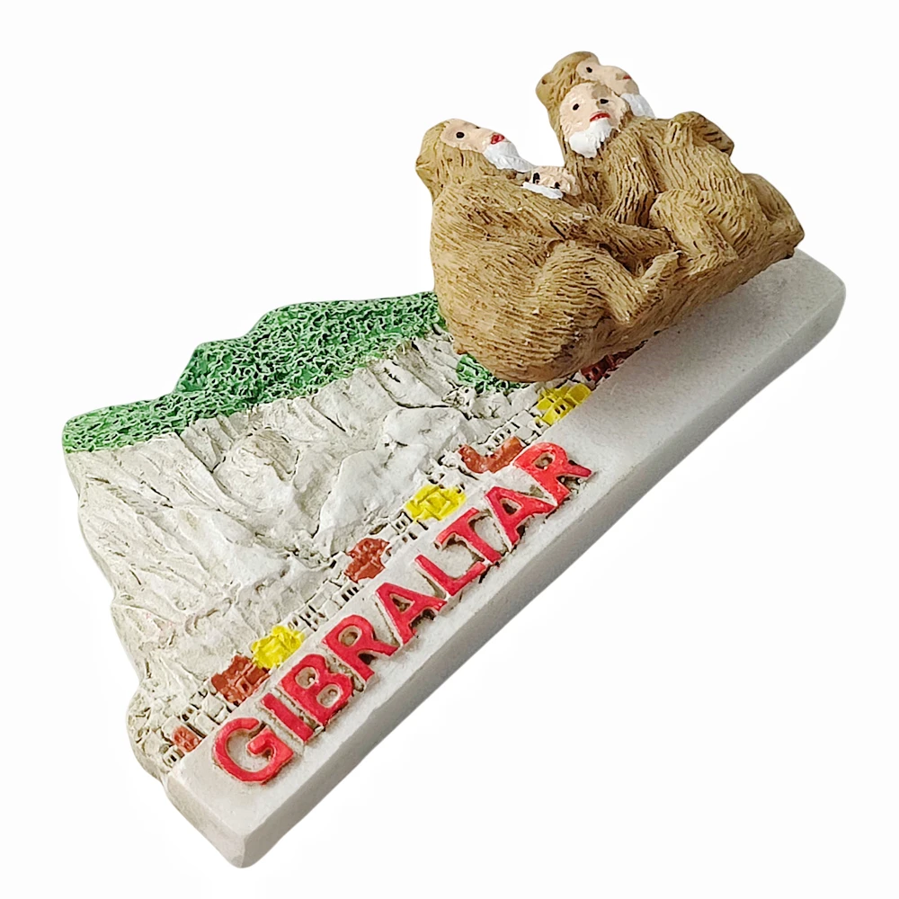 ثلاثية الأبعاد جبل طارق مغناطيس الثلاجة هدية تذكارية الراتنج الثلاجة المغناطيسي ملصق جمع ديكور المنزل