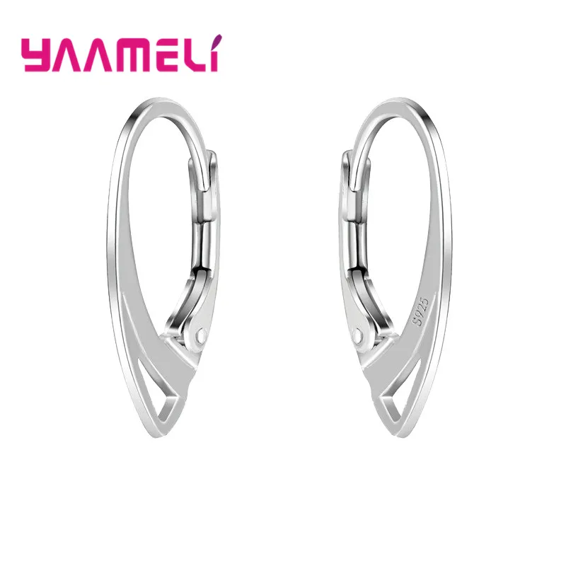 S925 Stamp Women Girls Fashion Earring DIY Connector Jewelry Accessories Making Accessory 100 PCS/50 Pairs Wholesale