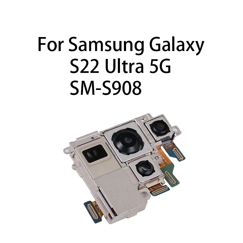 Gefenis Org Back Big Main Rear Camera Module Flex Cable For Samsung Galaxy S22 Ultra 5G SM-G908B / G908U / G908W / G908N