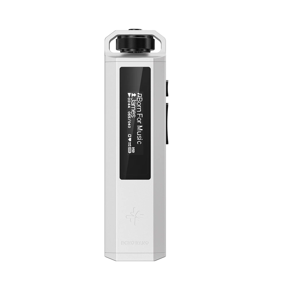 FiiO ECHO NANO Retro muziekspeler, zakformaat HiFi MP3-speler met OLED-display, USB DAC, verliesvrije audio
