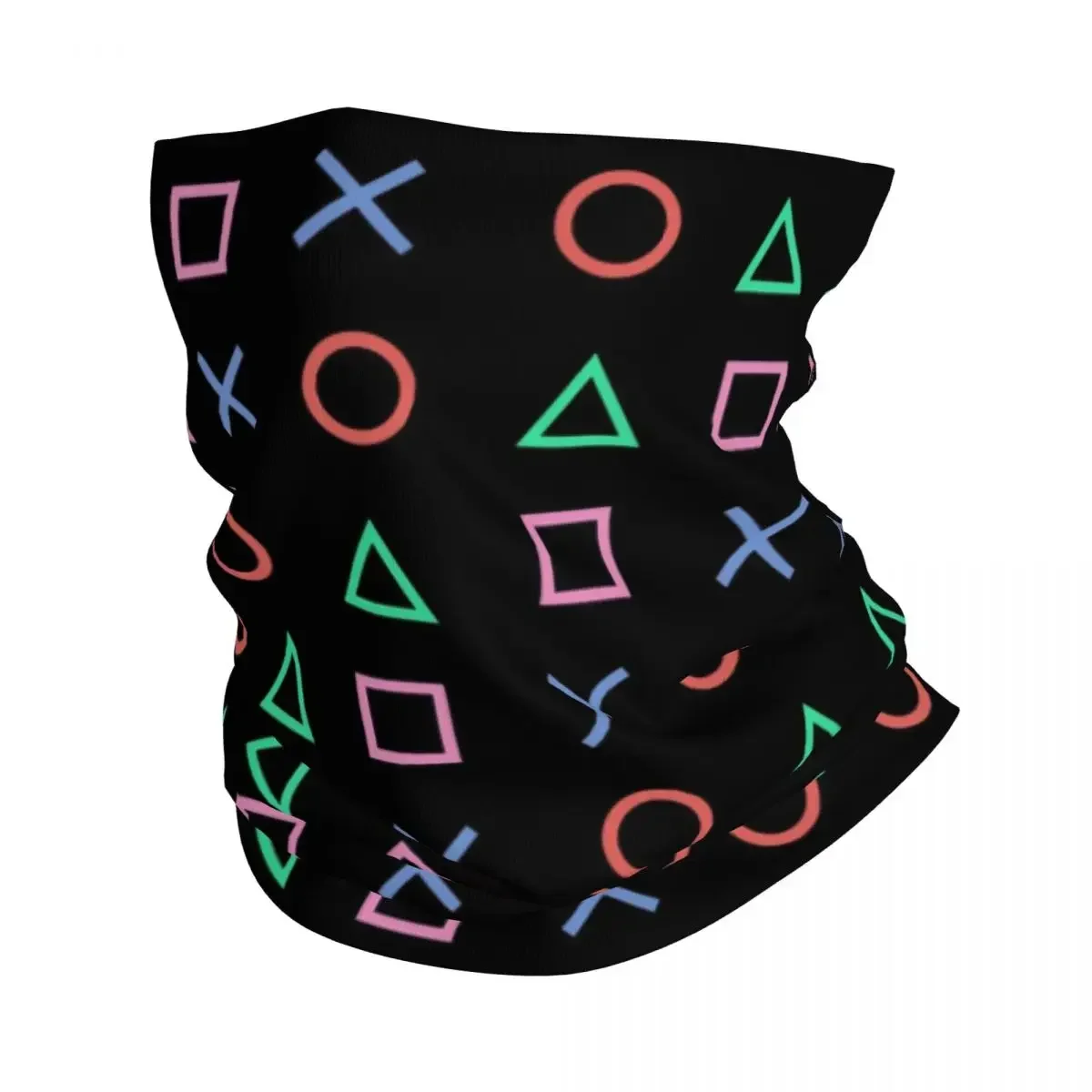 Classic Controller Buttons Bandana Neck Gaiter UV Protection Face Scarf Cover Video Game Lover Headband Tube Balaclava